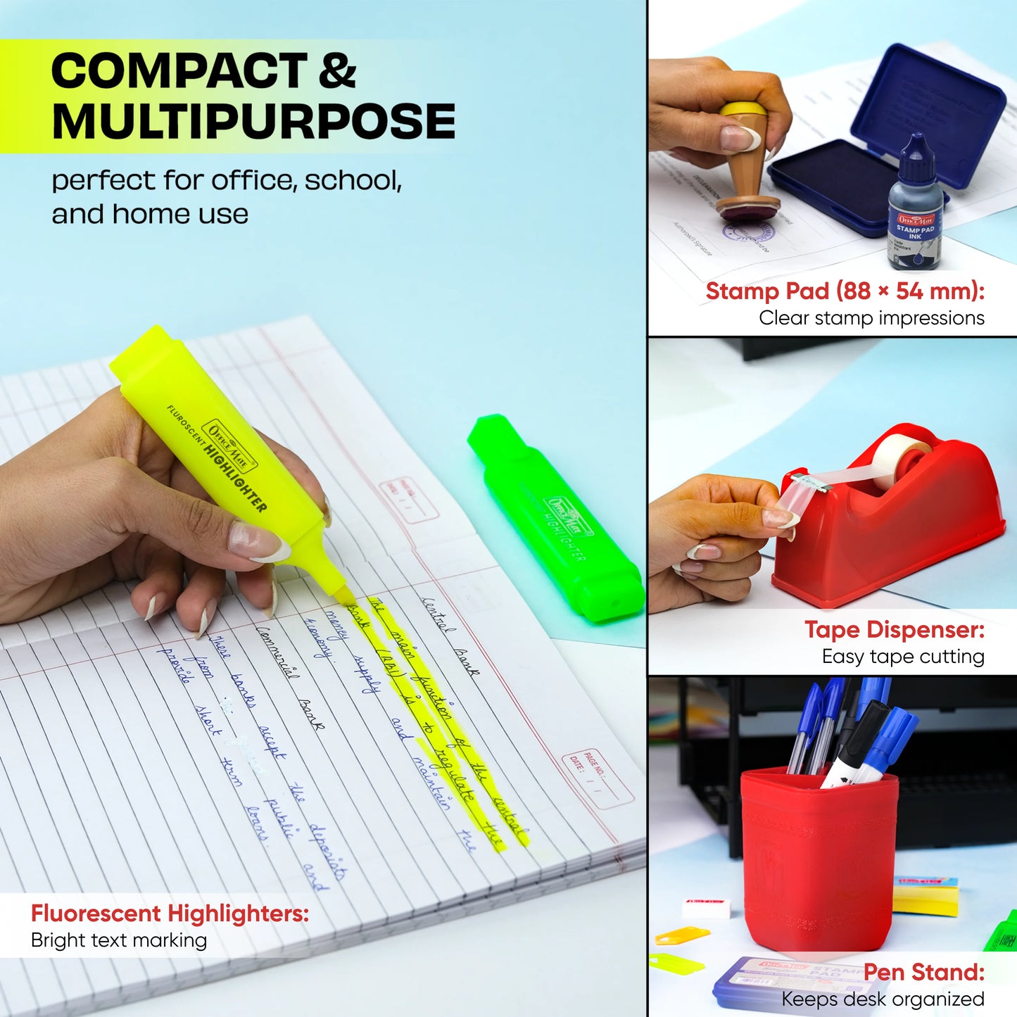 Stationery Kit @1499, Premium All-in-One Office & Study Set with Office Tray, Exam Boards & Desk Essentials