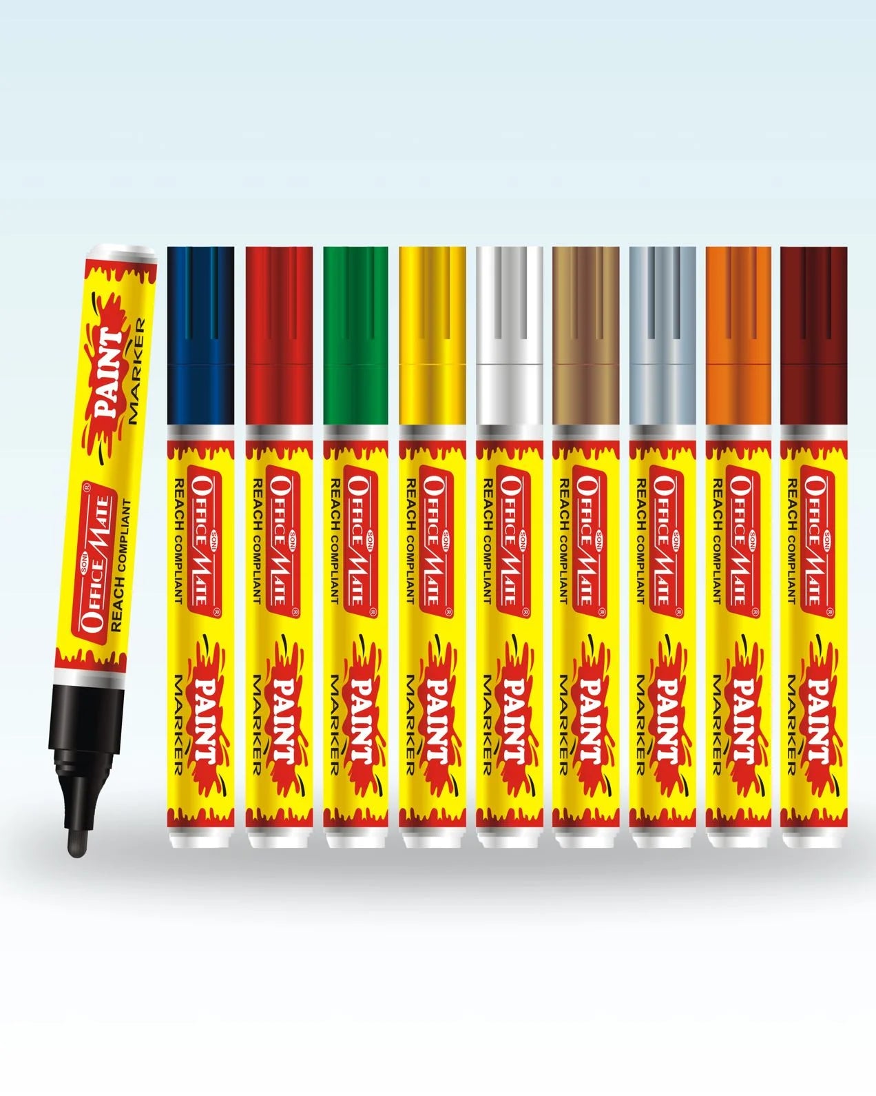 Paint Marker Regular Colors (10pcs) Vibrant Colours, Non-Toxic