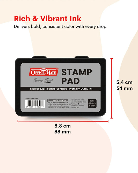 Stamp Pad Combo (4 Stamp Pads + 4 Inks), Long-Lasting Impressions, Quick-Drying Ink for Any Project