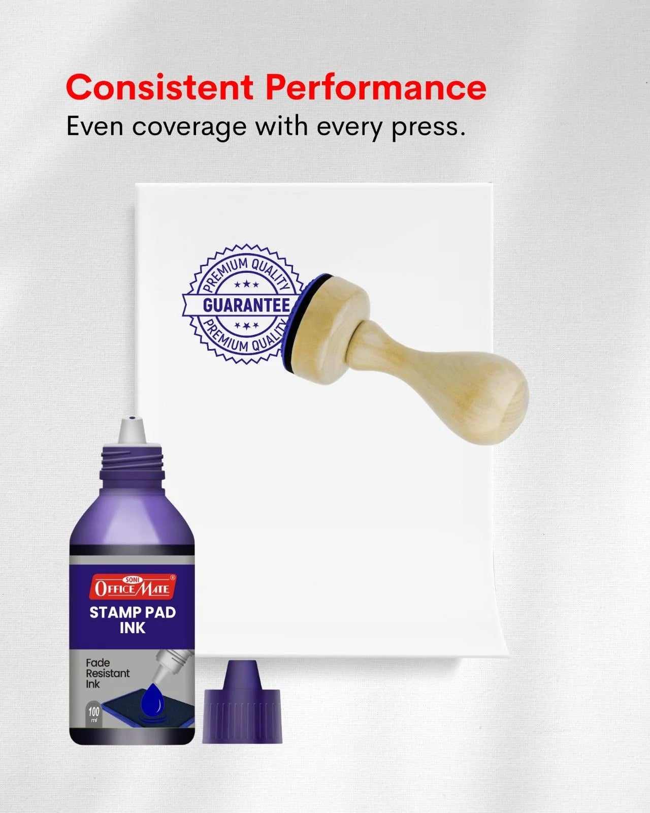 Stamp Pad Refill Ink – 100 ml, Long-Lasting Impressions, Quick-Drying Ink for Any Project