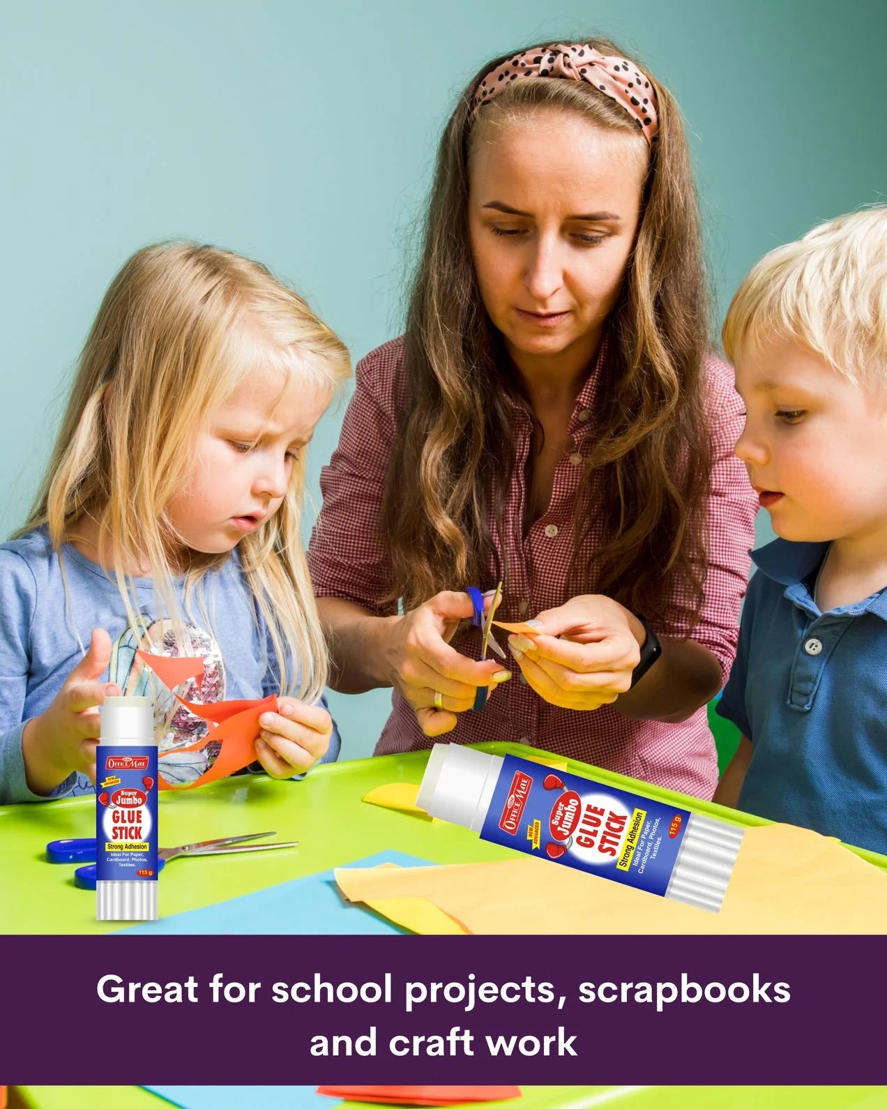 Super Jumbo Glue Stick - 115g (1pcs), Superior Adhesion, Quick-Drying for School, Office, Crafts, and Home Projects