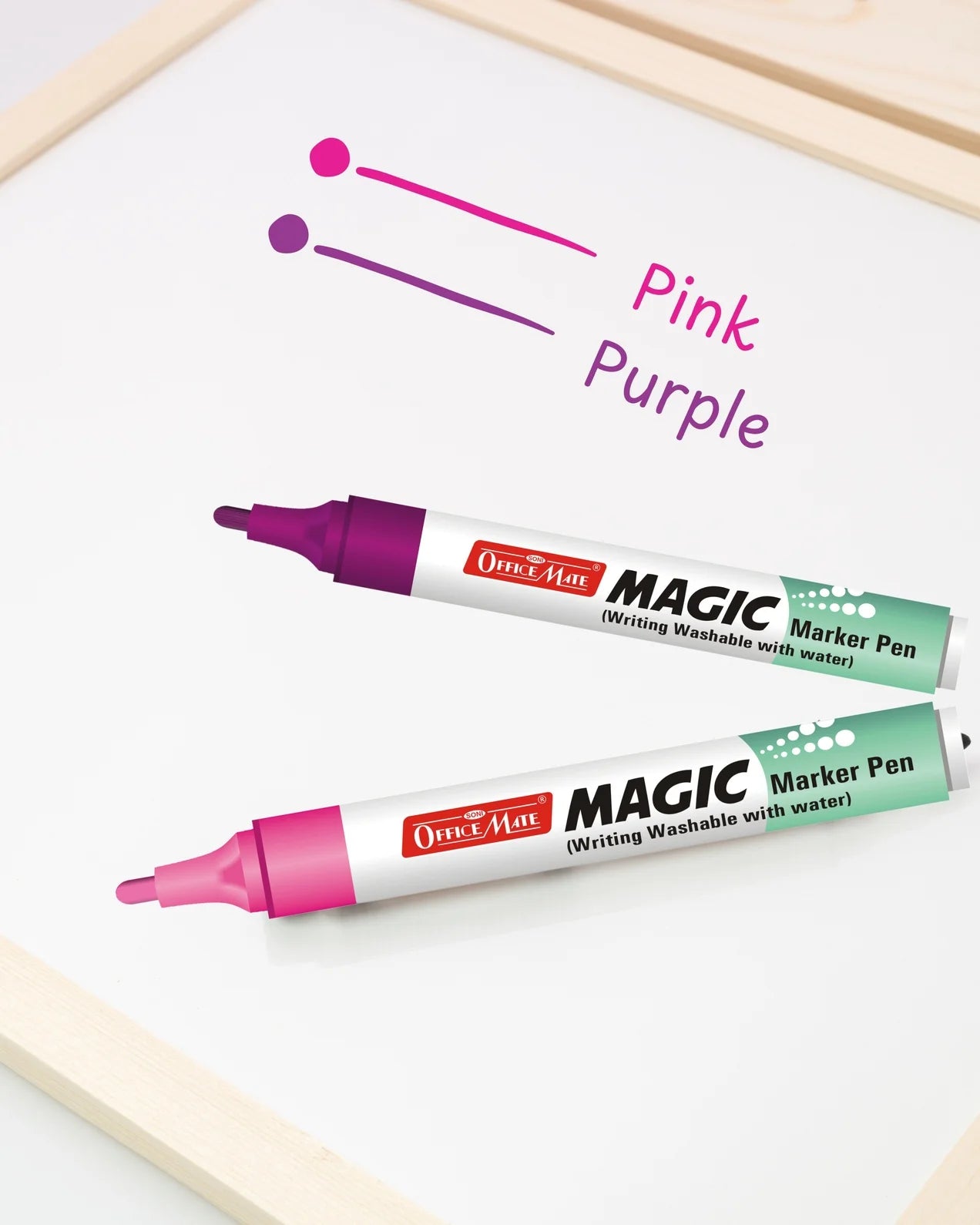 Magic Marker Pen (4pcs), Water-Washable, Bright Colours, Eco-Friendly