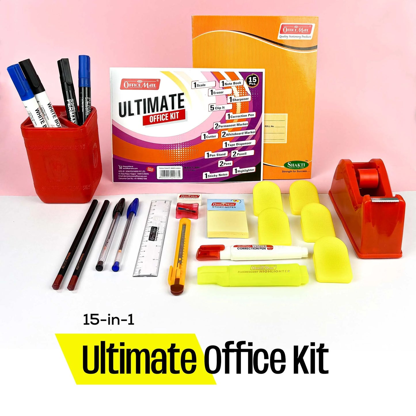 Ultimate Office Kit, Complete Desk Stationery Set for Office & Home, Smarter, More Organized Workspace