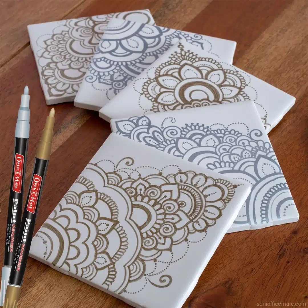 Fine Tip Paint Marker Golden Pack of 10pcs 3