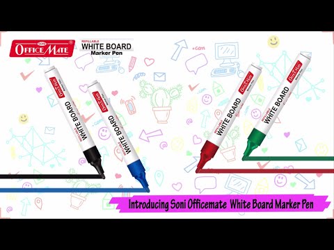 Whiteboard Marker (10 pcs), Vibrant Colours, Eco-friendly, Easy Wipe