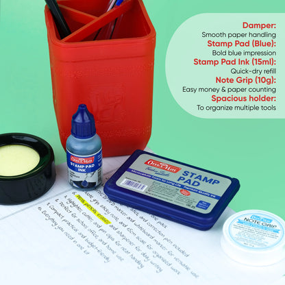Banking Essentials Stationery Kit, Compact Office Kit for Bankers & Professionals