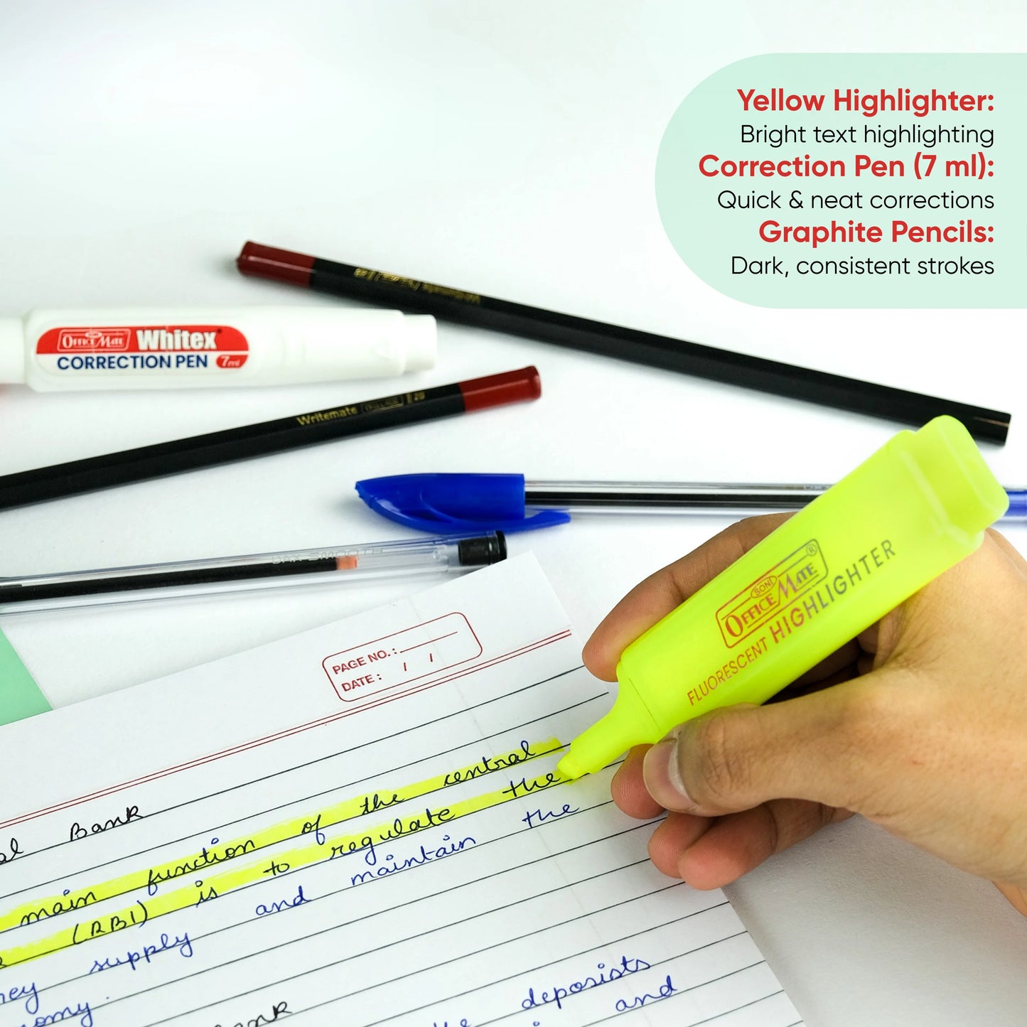 Banking Essentials Stationery Kit, Compact Office Kit for Bankers & Professionals