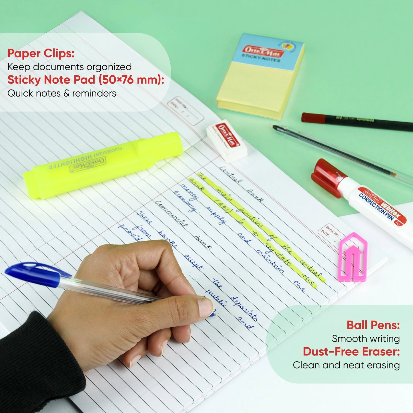 Banking Essentials Stationery Kit, Compact Office Kit for Bankers & Professionals