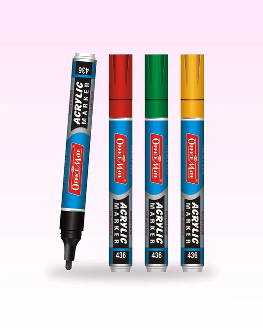 Bullet Tip Acrylic Paint Markers – Vibrant Colours, Water Based, Versatile Use
