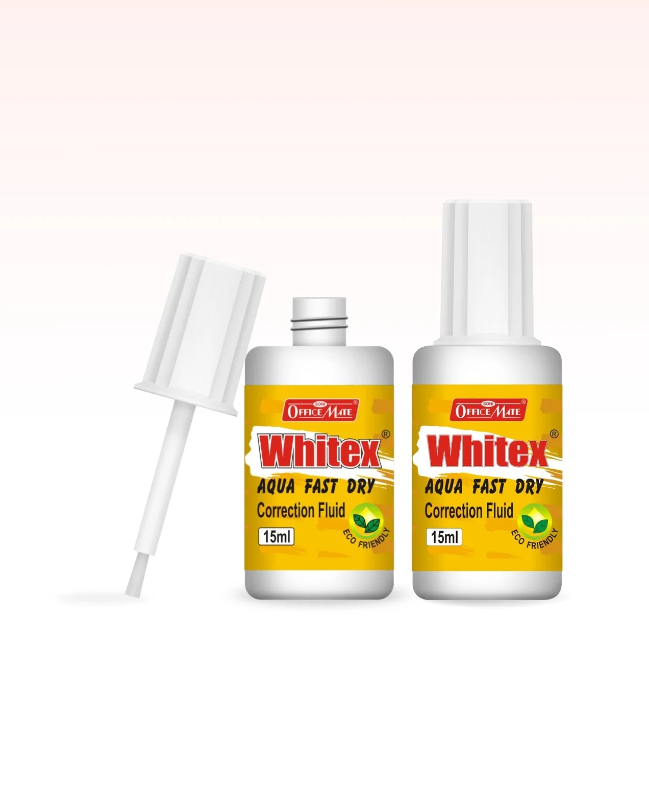 Whitex Correction Fluid (15ml) – Pack of 2, Instant Drying, Eco-Friendly