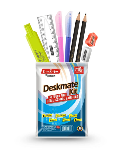 Deskmate Kit, All-in-one Stationery Set , Ideal Gift for Kids, Students & Office Use
