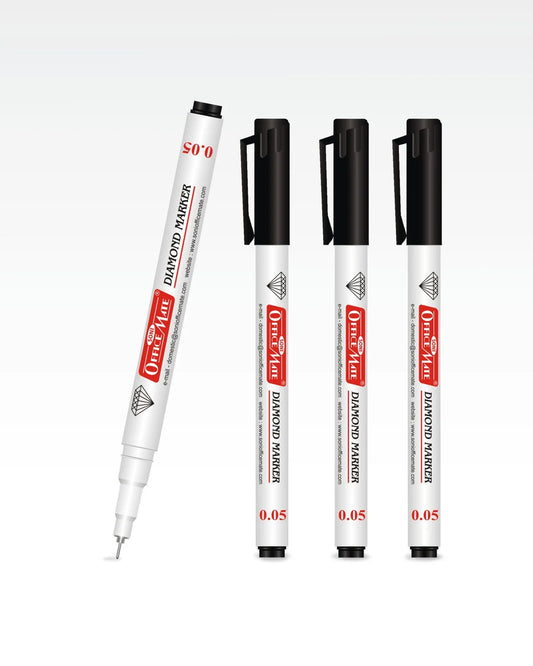 Diamond Marker (4pcs), Ultra-Fine 0.05 mm Tip for Precision Marking on Diamond & Glass, Permanent, Fade-Resistant, Smooth Application