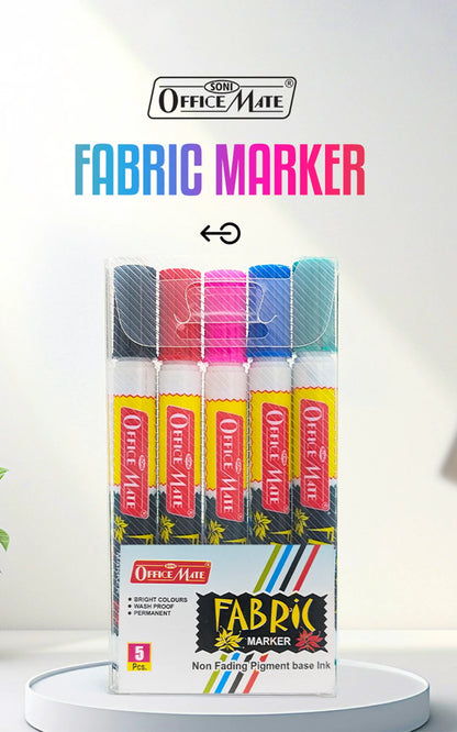 Fabric Markers – DIY Marker, Wash Resistant, Vivid Colours, Works on all Fabric Surfaces