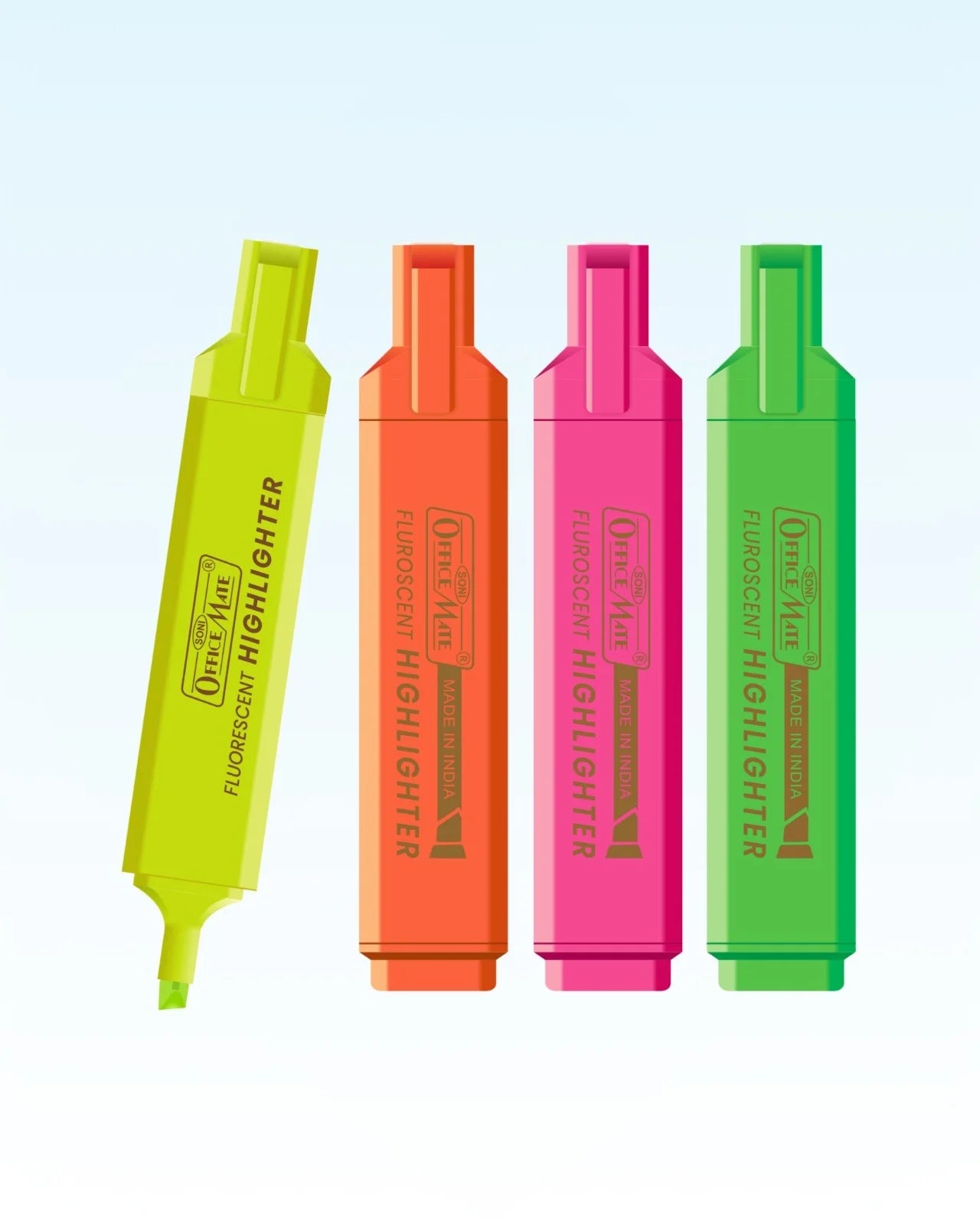 Fluorescent Highlighters – Vibrant Colors, Smooth Flow, 3x Longer Lasting