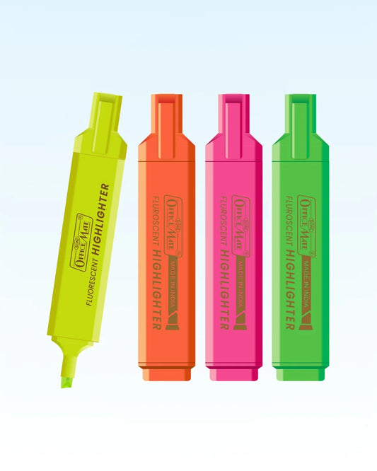 Fluorescent Highlighters – Vibrant Colors, Smooth Flow, 3x Longer Lasting