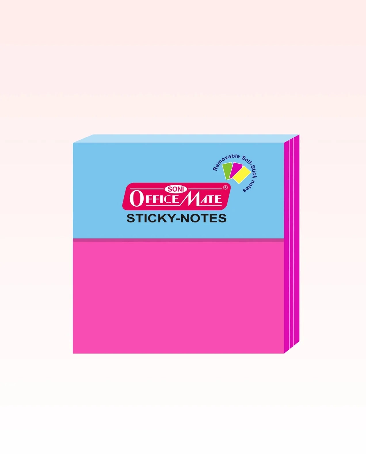 Fluorescent Sticky Note Pads – 100 Sheets (76 x 76), Effective Note-Taking & Organizing