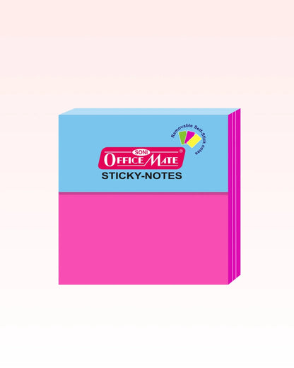 Fluorescent Sticky Note Pads – 100 Sheets (76 x 76), Effective Note-Taking & Organizing