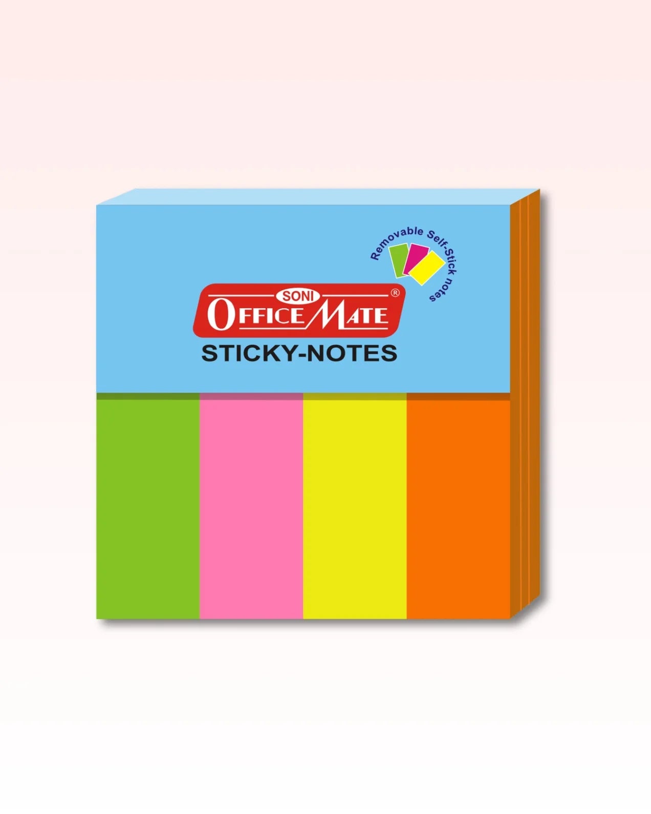 Fluorescent Sticky Note Pads (19 X 76 X 4 X 50), Bookmarks, Text Highlighter