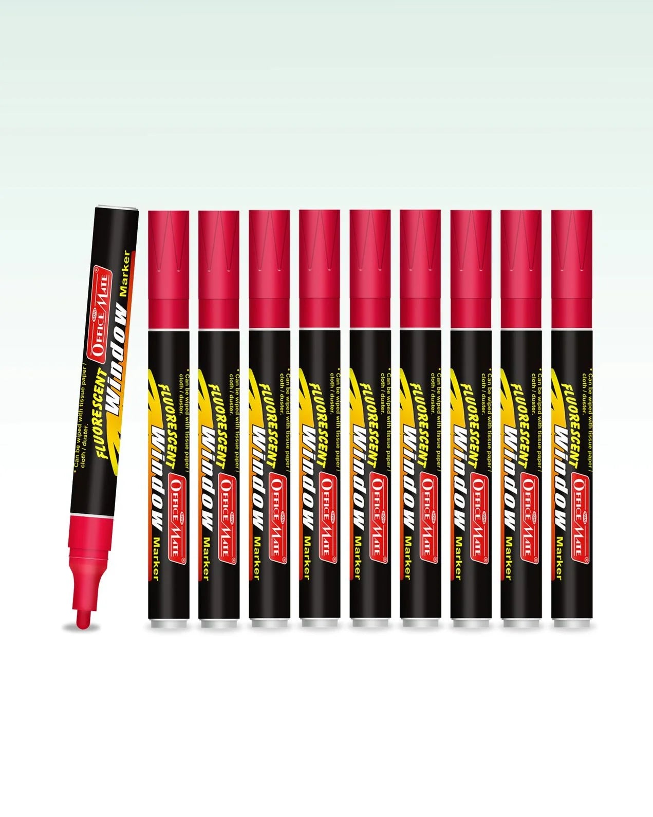 Fluorescent Window Markers / Chalk Markers (10 Pcs) Bright, Bold, Easy Erase