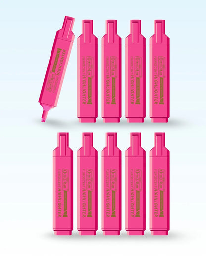 Fluorescent Highlighters (10pcs) – Vibrant Colors, Smooth Flow, 3x Longer Lasting