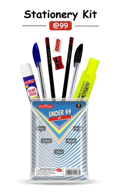 Stationery Kit @99, All-in-One Writing Kit, Ideal Gift for Kids, Students & Office Use