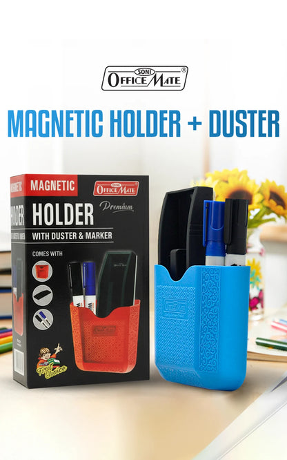 Magnetic Holder with Duster and Markers,  Ultimate Convenience, Multipurpose