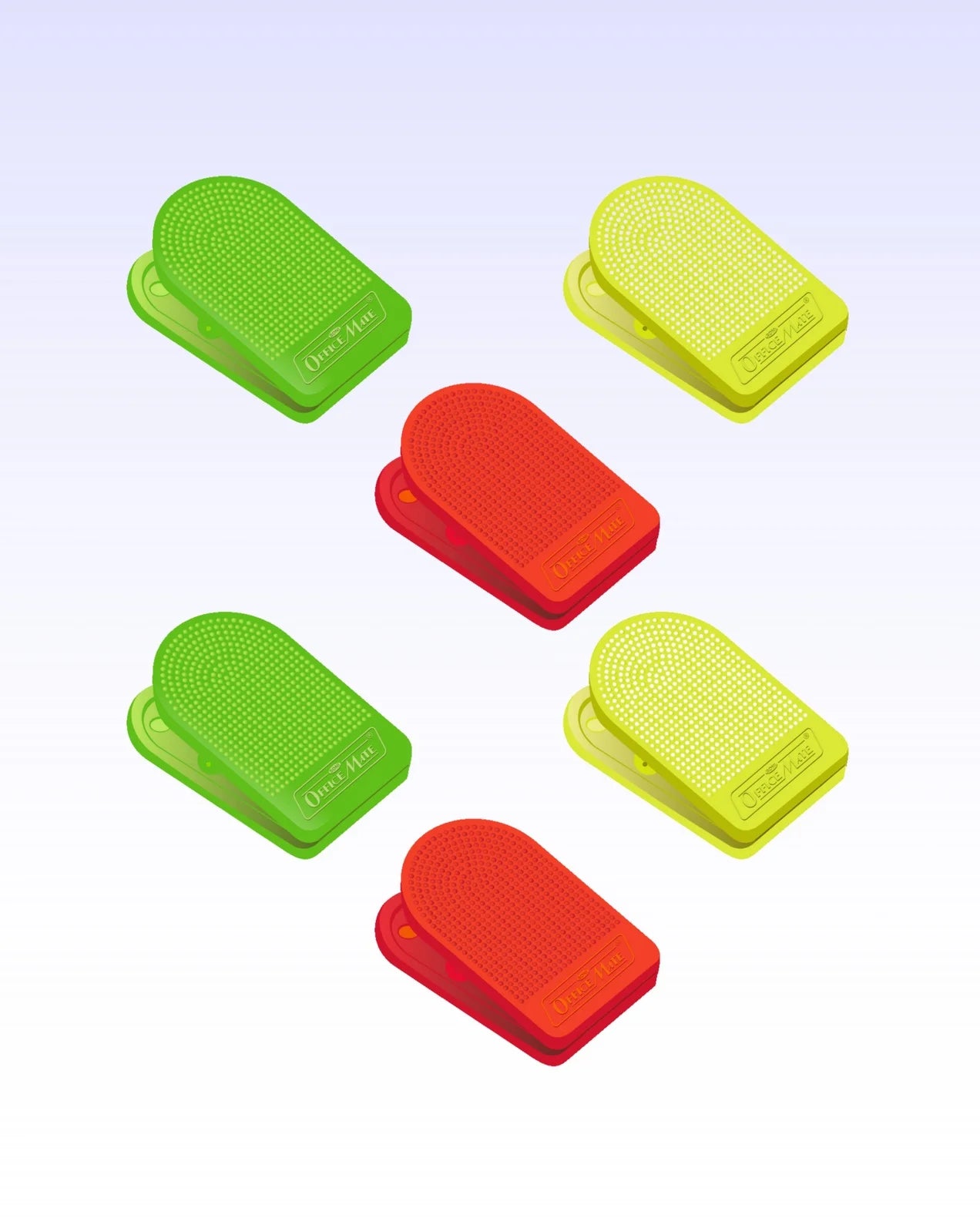 Multi-coloured Paper Clips (6pcs), Strong Grip, Vibrant Colors