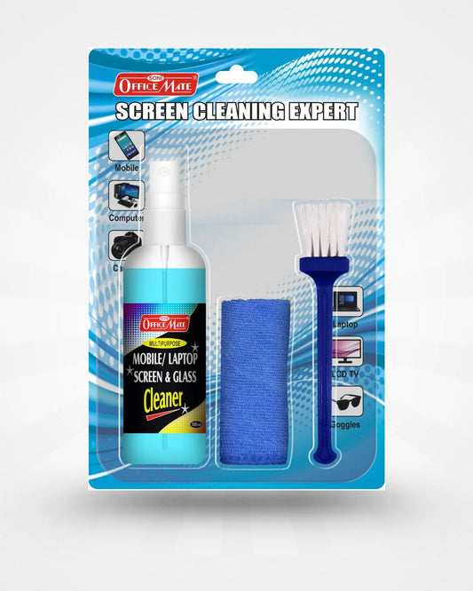 Multipurpose Mobile/Laptop/Glass Screen Cleaning Kit, Quick & Easy Cleaning for All Glass Surfaces, Non-Toxic