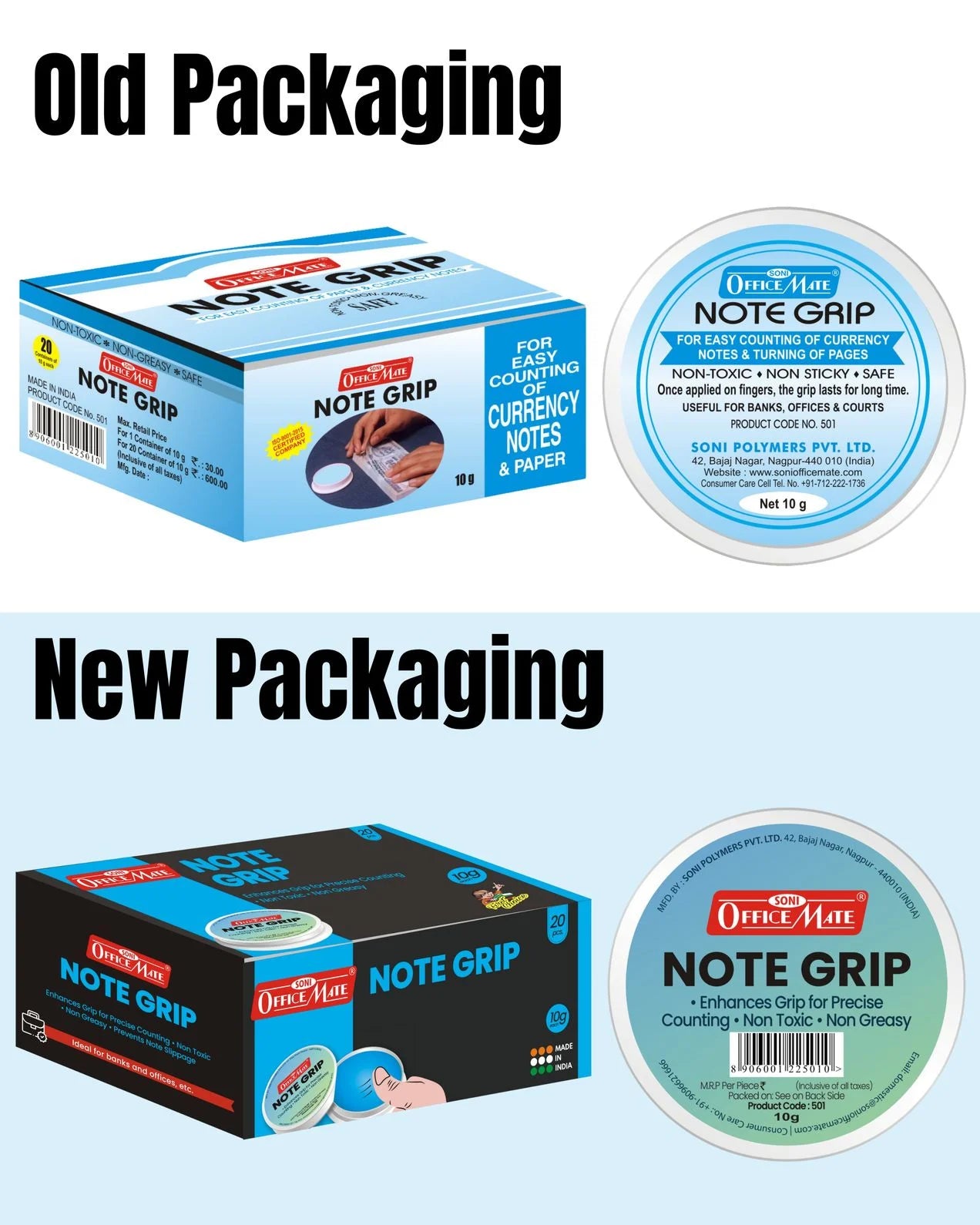 Note Grip (10g) – Pack of 2, Long-Lasting Hold, Non-Toxic, Residue-Free