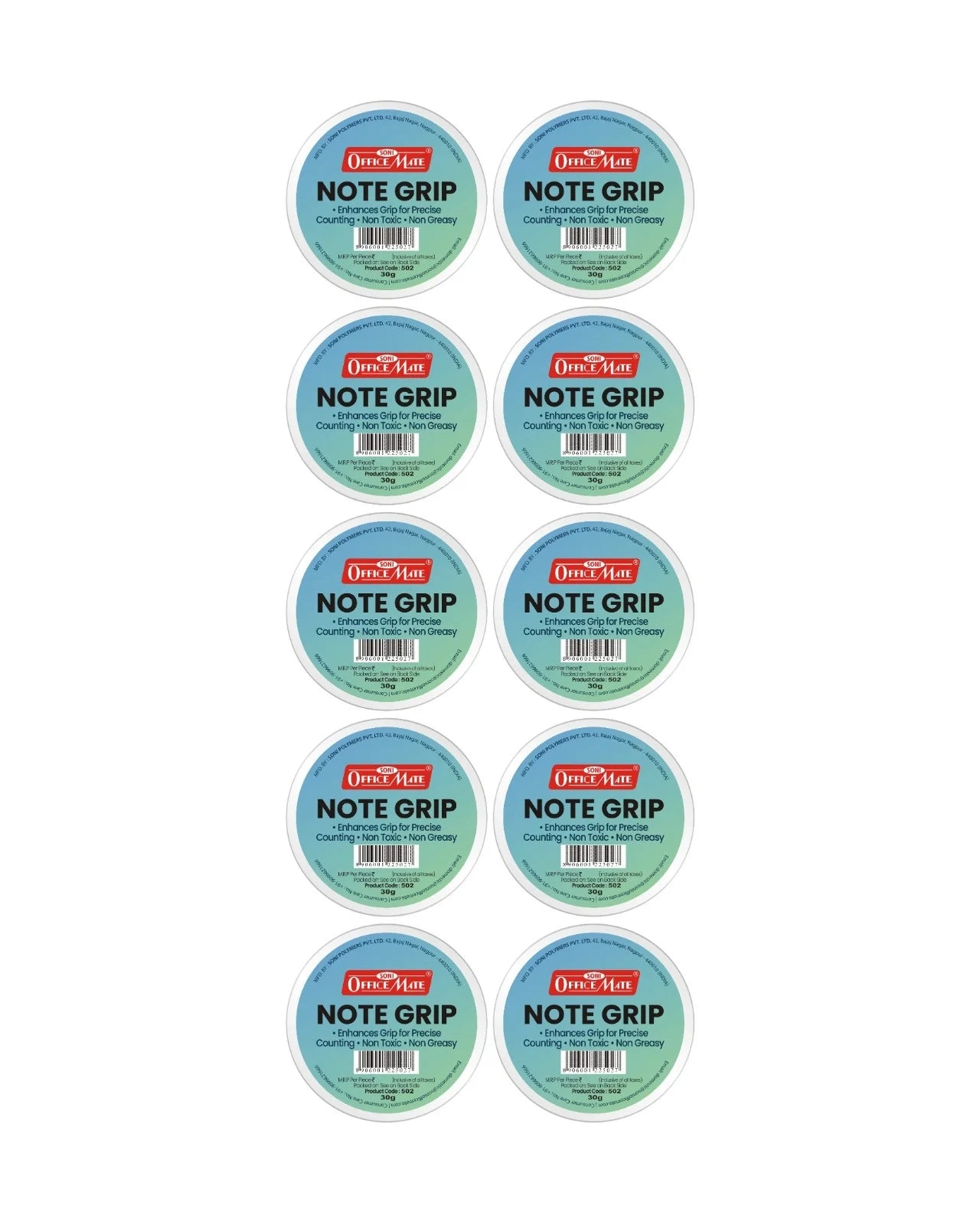 Note Grip (30g) – Pack of 10, Long-Lasting Hold, Non-Toxic, Residue-Free