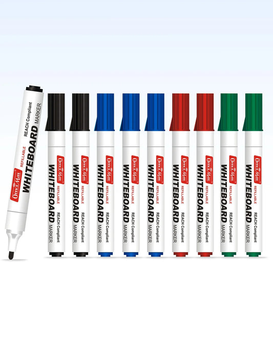 Regular Whiteboard Marker (Anti-Roll Cap) (10 pcs), Vibrant Colour, Eco-Friendly, Easy to Wipe