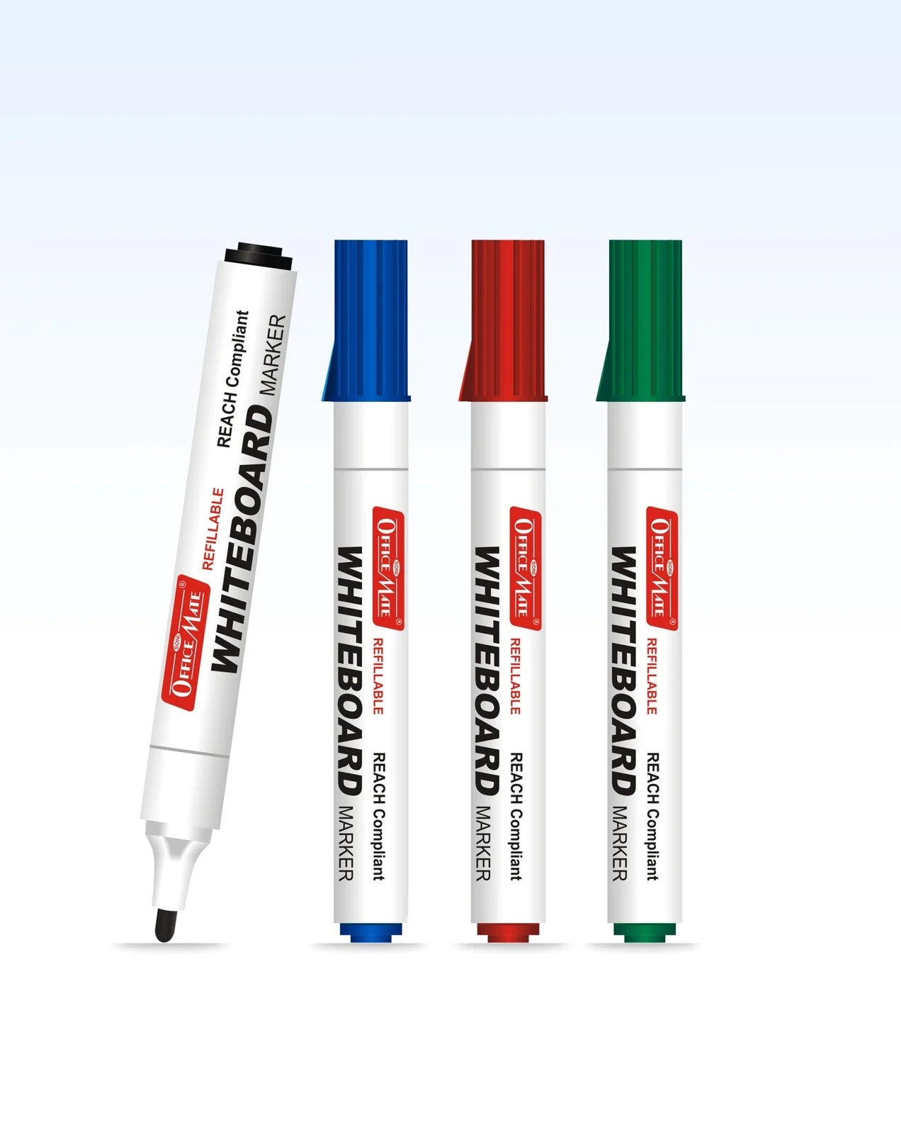 Regular Whiteboard Marker, (Anti-Roll Cap) Assorted Colour (4 pcs), Vibrant Colour, Eco-Friendly, Easy to Wipe