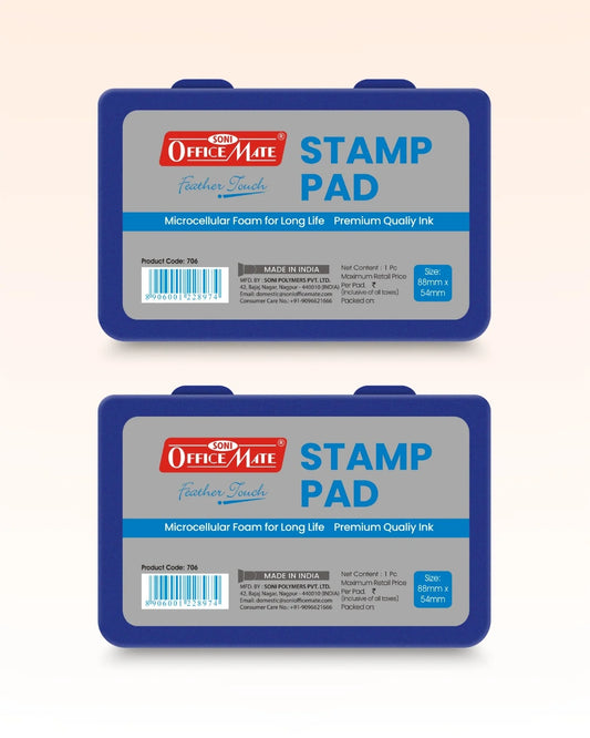 Stamp Pad – Blue, Long-Lasting Impressions, Quick-Drying Ink for Any Project