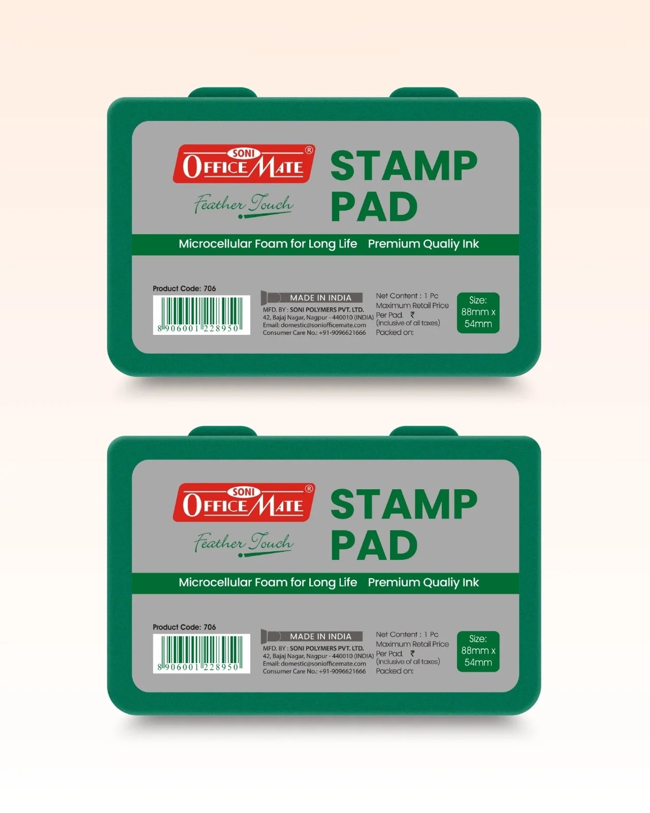 Stamp Pad – Green, Long-Lasting Impressions, Quick-Drying Ink for Any Project