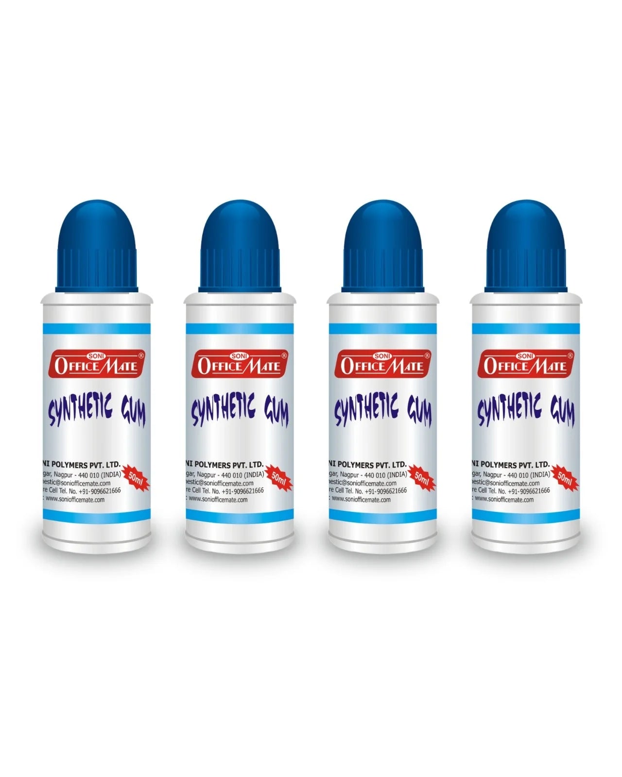 Synthetic Gum (50ml) – Pack of 4, Quick-Drying, Transparent & Multi-Purpose Adhesive