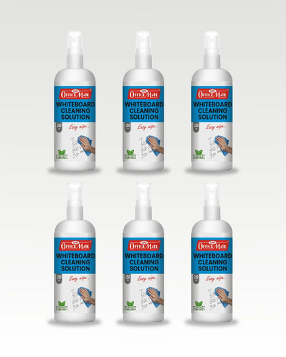 Whiteboard Cleaning Solution (250ml) (6pcs), Spotless Wipes, Eco-Friendly