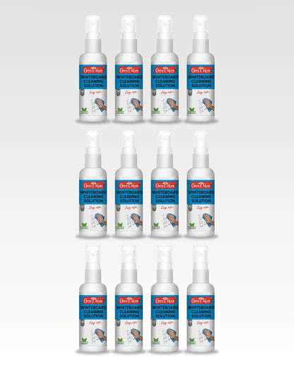 Whiteboard Cleaning Solution (50ml) (12pcs), Spotless Wipes, Eco-Friendly