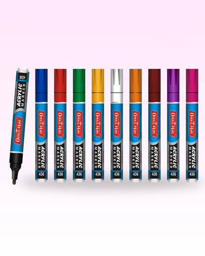 Acrylic Paint Markers (10pcs) Water-Based, Non Toxic, Perfect for Doodling and Sketching