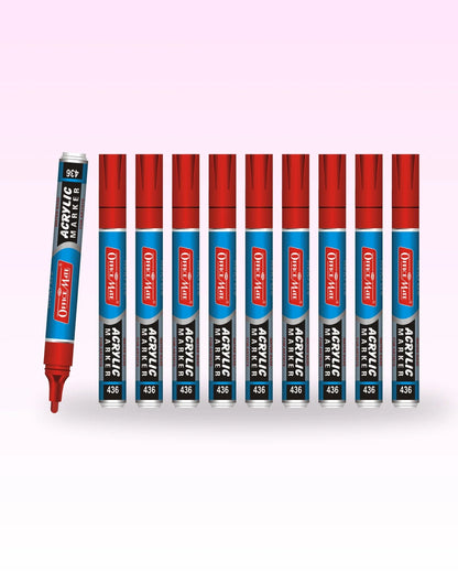 Acrylic Paint Markers (10pcs) Water-Based, Non Toxic, Perfect for Doodling and Sketching