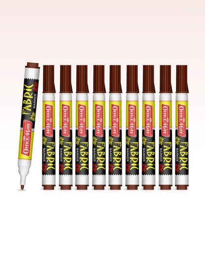 Fabric Markers (10pcs) – DIY Marker, Wash Resistant, Vivid Colours, Works On All Fabric Surfaces