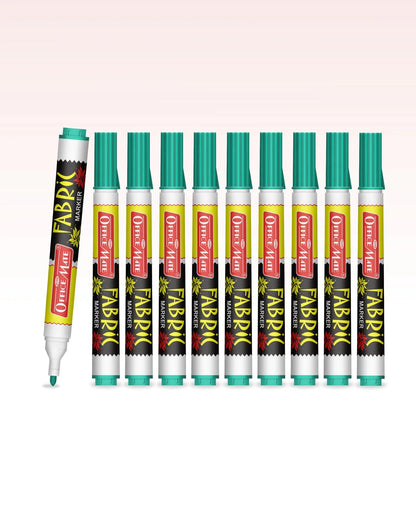 Fabric Markers (10pcs) – DIY Marker, Wash Resistant, Vivid Colours, Works On All Fabric Surfaces