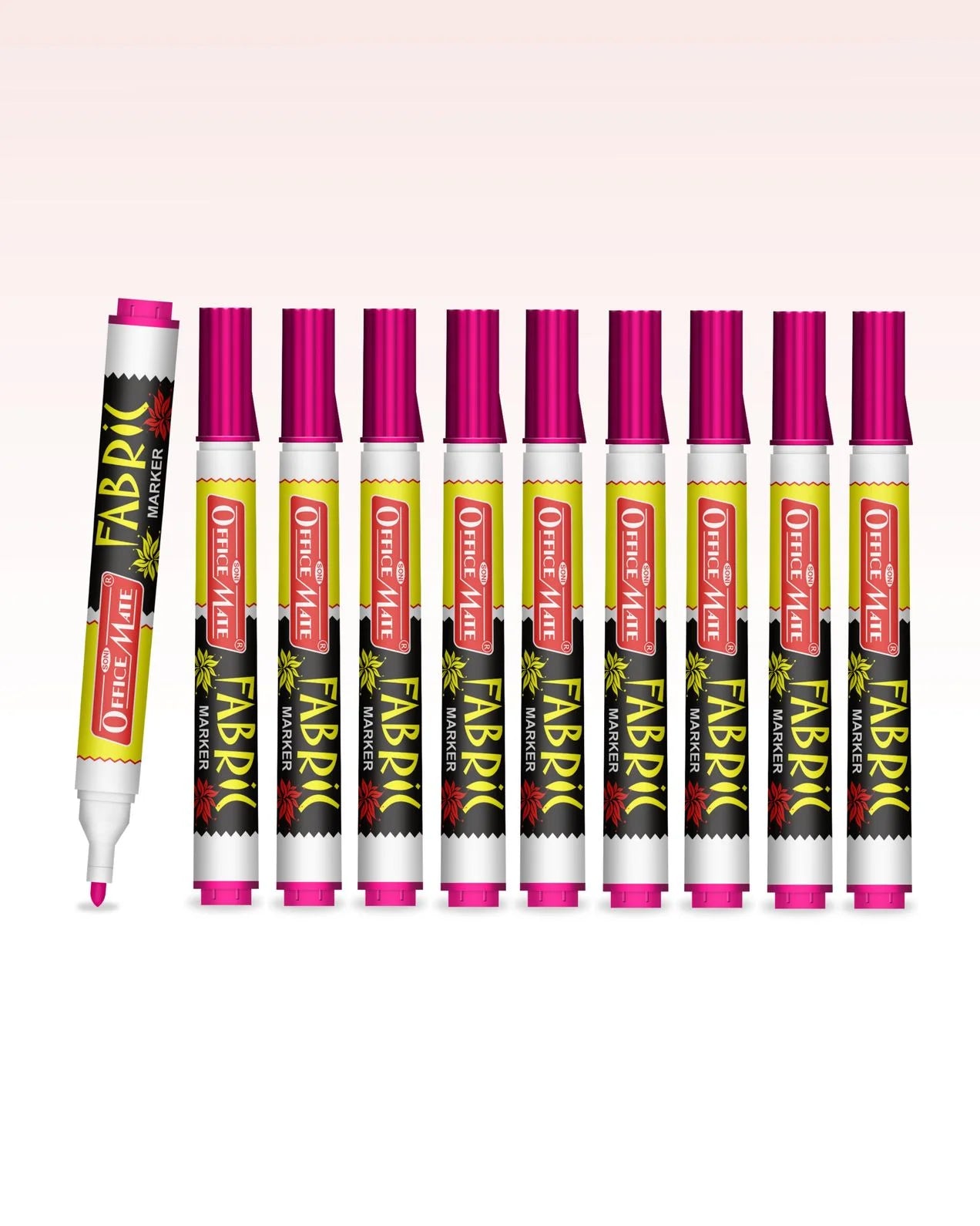 Fabric Markers (10pcs) – DIY Marker, Wash Resistant, Vivid Colours, Works On All Fabric Surfaces