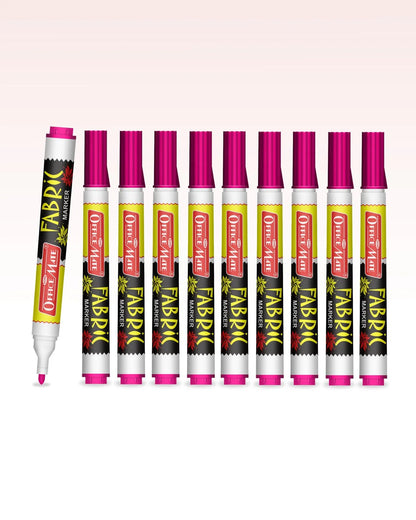 Fabric Markers (10pcs) – DIY Marker, Wash Resistant, Vivid Colours, Works On All Fabric Surfaces
