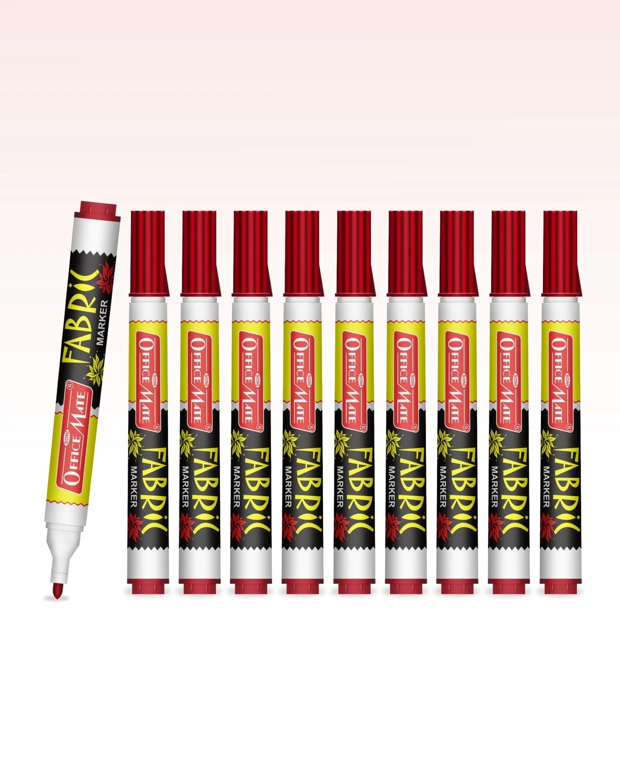 Fabric Markers (10pcs) – DIY Marker, Wash Resistant, Vivid Colours, Works On All Fabric Surfaces