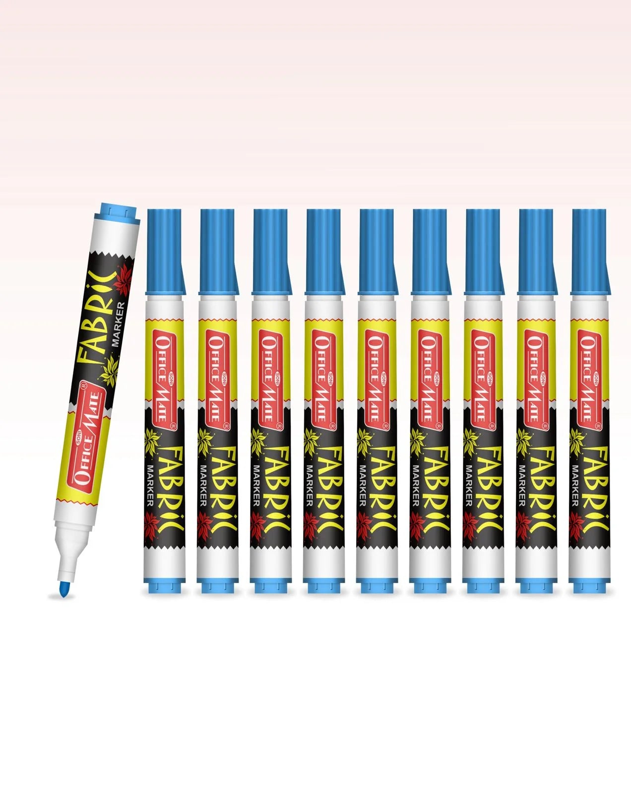 Fabric Markers (10pcs) – DIY Marker, Wash Resistant, Vivid Colours, Works On All Fabric Surfaces