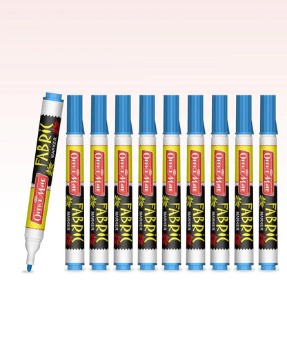 Fabric Markers (10pcs) – DIY Marker, Wash Resistant, Vivid Colours, Works On All Fabric Surfaces