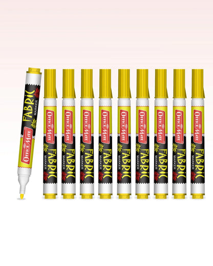 Fabric Markers (10pcs) – DIY Marker, Wash Resistant, Vivid Colours, Works On All Fabric Surfaces