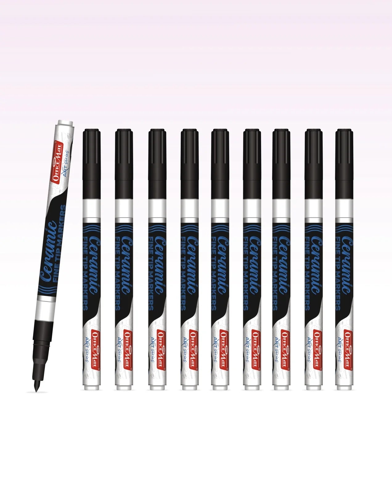 Fine Tip Ceramic Marker Set (10pcs) – Ideal for Ceramic Art, Smudge proof Ink  