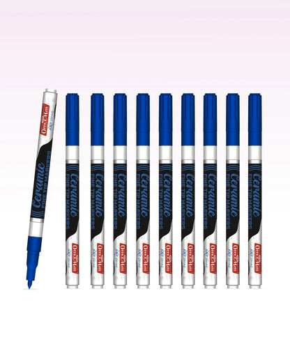 Fine Tip Ceramic Marker Set (10pcs) – Ideal for Ceramic Art, Smudge proof Ink  