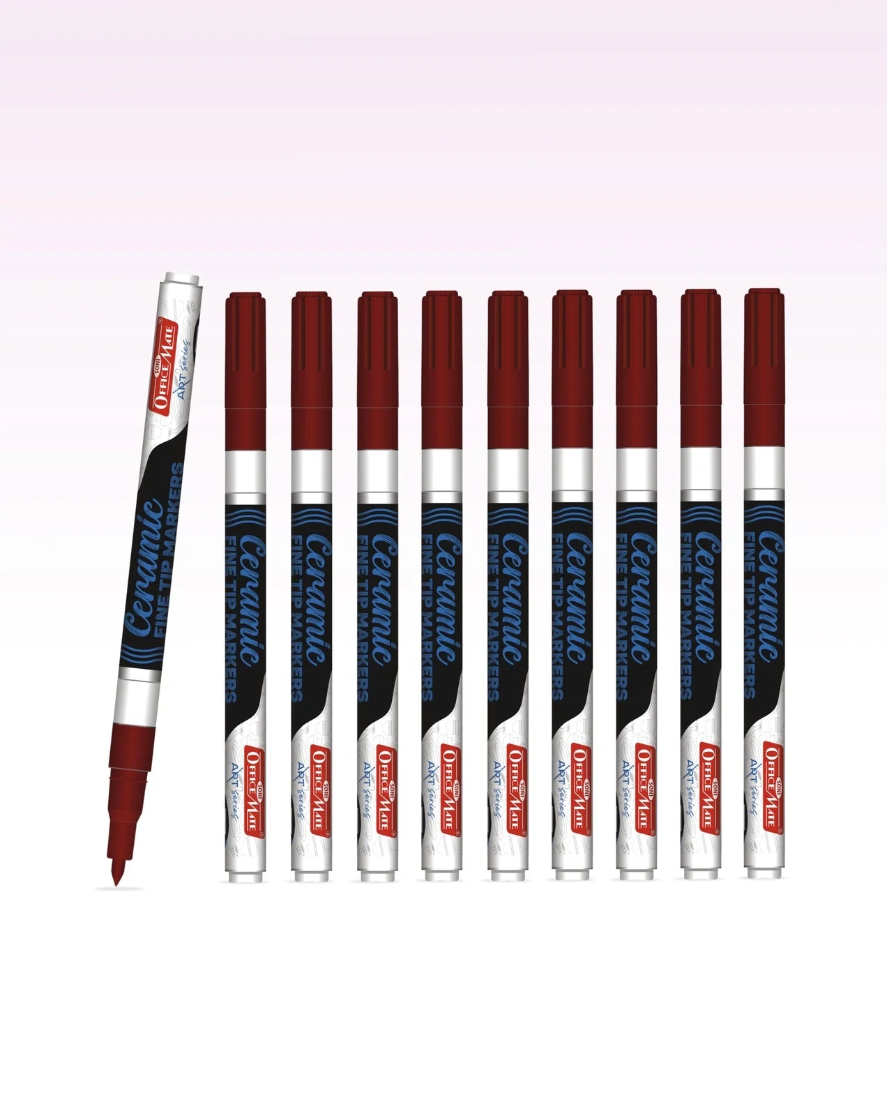 Fine Tip Ceramic Marker Set (10pcs) – Ideal for Ceramic Art, Smudge proof Ink  